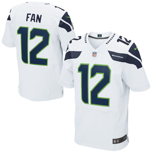 12s Seattle Seahawks Nike Elite Jersey - White